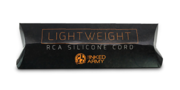 THE INKED ARMY - RCA Silikon Kabel Gewinkelt 215 cm. - Orange